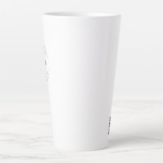 Eenvoudig show van de Handel geeft weg BedrijfsQR  Latte Mok (Voorkant)