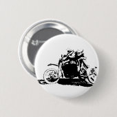 Eenvoudig sidecarcross-ontwerp ronde button 5,7 cm (Voorkant /achterkant)