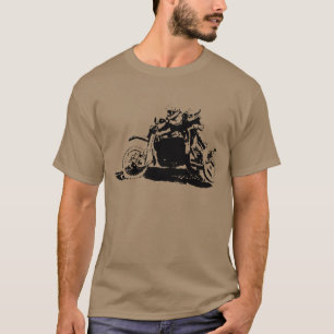 Eenvoudig sidecarcross-ontwerp t-shirt