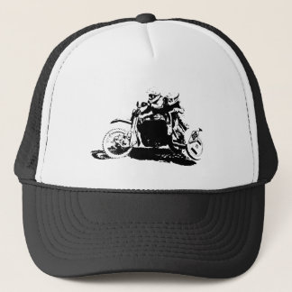 Eenvoudig sidecarcross-ontwerp trucker pet