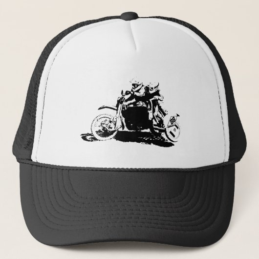 Eenvoudig sidecarcross-ontwerp trucker pet (Voorkant)
