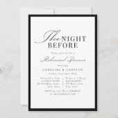 Eenvoudig sierlijk script typografie de avond voor kaart (Voorkant)