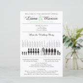 Eenvoudig Silhouettes Ceremony-programma (Staand voorkant)