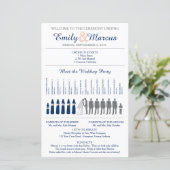 Eenvoudig Silhouettes Weddenprogramma met tijdlijn (Staand voorkant)