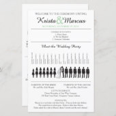 Eenvoudig Silhouettes Weddenprogramma met tijdlijn (Voorkant / Achterkant)