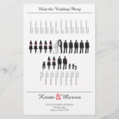 Eenvoudig 'Silhouettes Wedding Programme Flyer' (Achterkant)