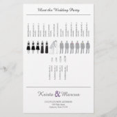 Eenvoudig 'Silhouettes Wedding Programme Flyer' (Achterkant)