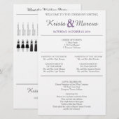 Eenvoudig 'Silhouettes Wedding Programme Flyer' (Voorkant / Achterkant)