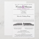 Eenvoudig 'Silhouettes Wedding Programme Flyer' (Voorkant / Achterkant)