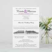 Eenvoudig 'Silhouettes Wedding Programme Flyer' (Staand voorkant)