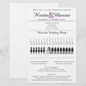 Eenvoudig 'Silhouettes Wedding Programme Flyer' (Voorkant / Achterkant)