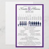Eenvoudig 'Silhouettes Wedding Programme Flyer' (Voorkant / Achterkant)