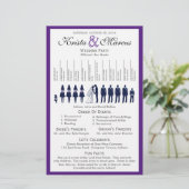 Eenvoudig 'Silhouettes Wedding Programme Flyer' (Staand voorkant)