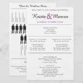 Eenvoudig 'Silhouettes Wedding Programme Flyer' (Voorkant / Achterkant)