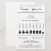 Eenvoudig 'Silhouettes Wedding Programme Flyer' (Voorkant / Achterkant)