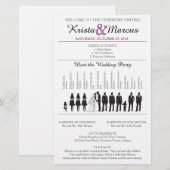 Eenvoudig 'Silhouettes Wedding Programme Flyer' (Voorkant / Achterkant)