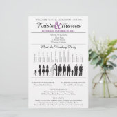 Eenvoudig 'Silhouettes Wedding Programme Flyer' (Staand voorkant)