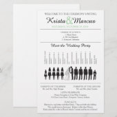 Eenvoudig 'Silhouettes Wedding Programme Flyer' (Voorkant / Achterkant)