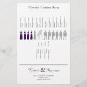 Eenvoudig 'Silhouettes Wedding Programme Flyer' (Achterkant)