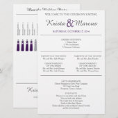 Eenvoudig 'Silhouettes Wedding Programme Flyer' (Voorkant / Achterkant)