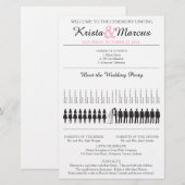 Eenvoudig 'Silhouettes Wedding Programme Flyer' (Voorkant / Achterkant)