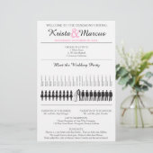 Eenvoudig 'Silhouettes Wedding Programme Flyer' (Staand voorkant)