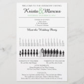 Eenvoudig 'Silhouettes Wedding Programme Flyer' (Voorkant)