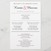 Eenvoudig 'Silhouettes Wedding Programme Flyer' (Voorkant)