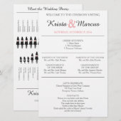 Eenvoudig 'Silhouettes Wedding Programme Flyer' (Voorkant / Achterkant)