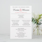 Eenvoudig 'Silhouettes Wedding Programme Flyer' (Staand voorkant)