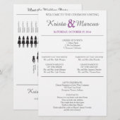 Eenvoudig 'Silhouettes Wedding Programme Flyer' (Voorkant / Achterkant)
