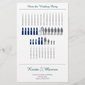 Eenvoudig 'Silhouettes Wedding Programme Flyer' (Achterkant)