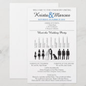 Eenvoudig 'Silhouettes Wedding Programme Flyer' (Voorkant / Achterkant)