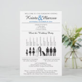 Eenvoudig 'Silhouettes Wedding Programme Flyer' (Staand voorkant)