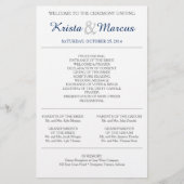 Eenvoudig 'Silhouettes Wedding Programme Flyer' (Voorkant)