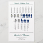 Eenvoudig 'Silhouettes Wedding Programme Flyer' (Achterkant)