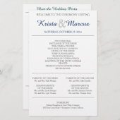 Eenvoudig 'Silhouettes Wedding Programme Flyer' (Voorkant / Achterkant)