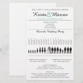 Eenvoudig 'Silhouettes Wedding Programme Flyer' (Voorkant / Achterkant)
