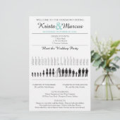 Eenvoudig 'Silhouettes Wedding Programme Flyer' (Staand voorkant)