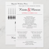 Eenvoudig 'Silhouettes Wedding Programme Flyer' (Voorkant / Achterkant)