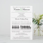 Eenvoudig 'Silhouettes Wedding Programme Flyer' (Staand voorkant)