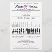 Eenvoudig 'Silhouettes Wedding Programme Flyer' (Voorkant)