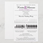 Eenvoudig 'Silhouettes Wedding Programme Flyer' (Voorkant / Achterkant)