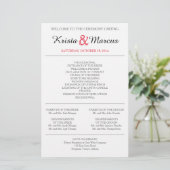 Eenvoudig 'Silhouettes Wedding Programme Flyer' (Staand voorkant)