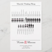 Eenvoudig 'Silhouettes Wedding Programme Flyer' (Achterkant)