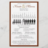 Eenvoudig 'Silhouettes Wedding Programme Flyer' (Voorkant)