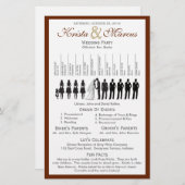 Eenvoudig 'Silhouettes Wedding Programme Flyer' (Voorkant / Achterkant)