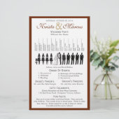 Eenvoudig 'Silhouettes Wedding Programme Flyer' (Staand voorkant)