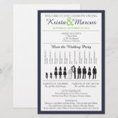 Eenvoudig 'Silhouettes Wedding Programme Flyer' (Voorkant / Achterkant)