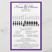Eenvoudig 'Silhouettes Wedding Programme Flyer' (Voorkant)